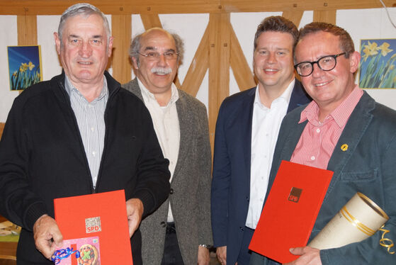 Walter Noppenberger, Vorsitzender Helmut Keim, MdB Carsten Träger, Traugott Goßler