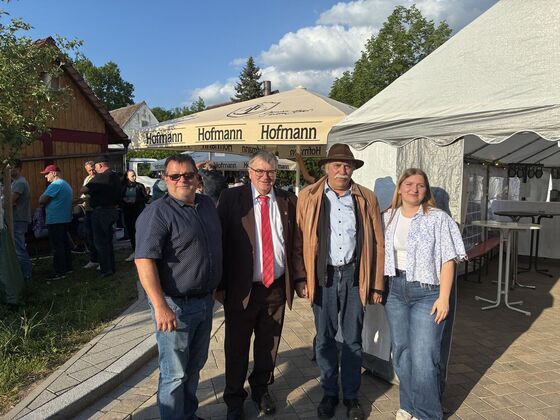 Helmut Schwarz, Harry Scheuenstuhl, Helmut Keim und Luisa Helfert