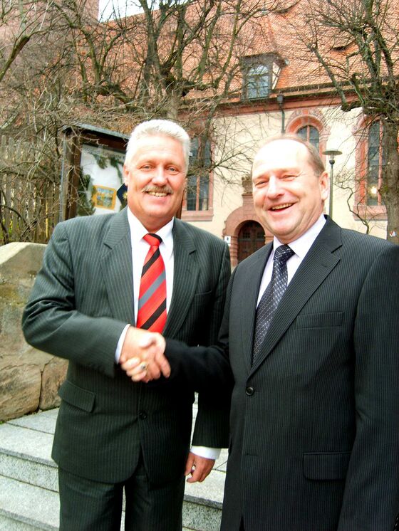 Bürgermeister Lerch mit G. Meth