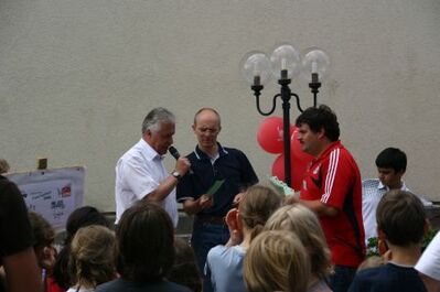 Bürgermeister Lerch mit Michael Bischoff und Jörg Lehnberger